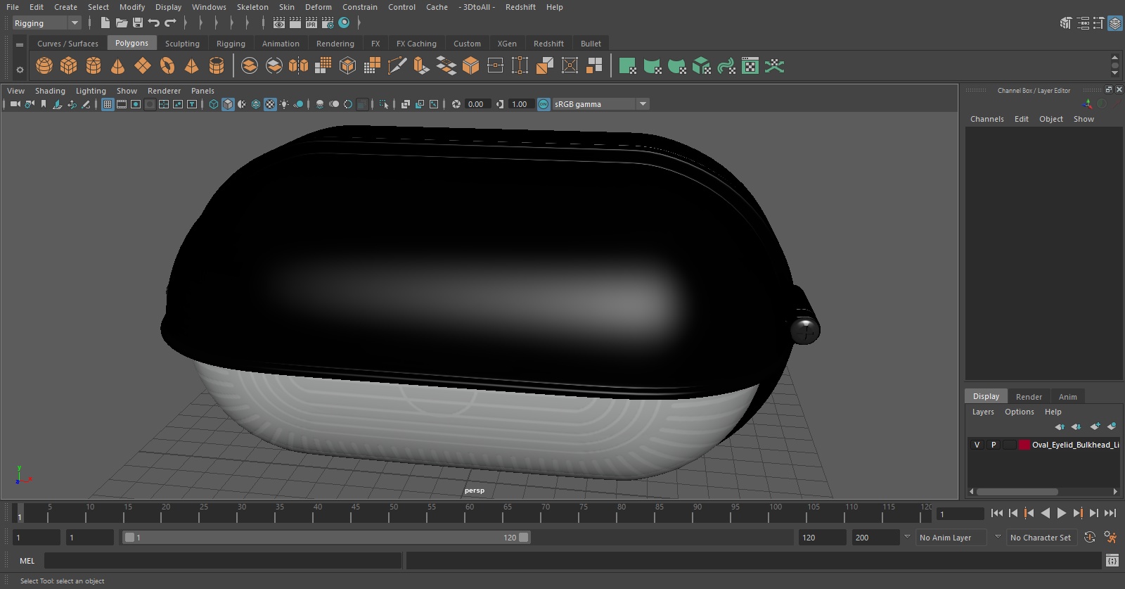 3D Oval Eyelid Bulkhead Light
