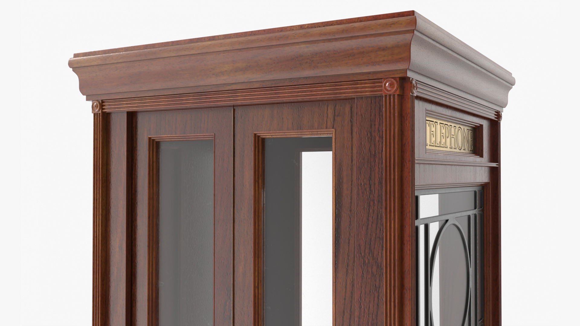 3D model Vintage Wooden Telephone Booth