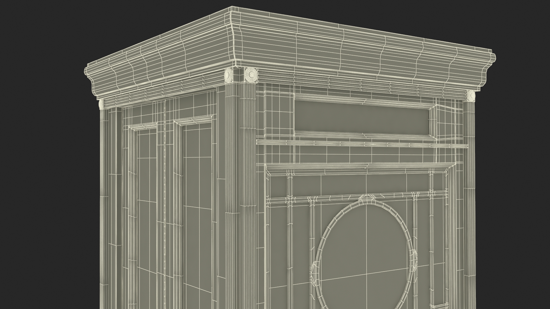 3D model Vintage Wooden Telephone Booth