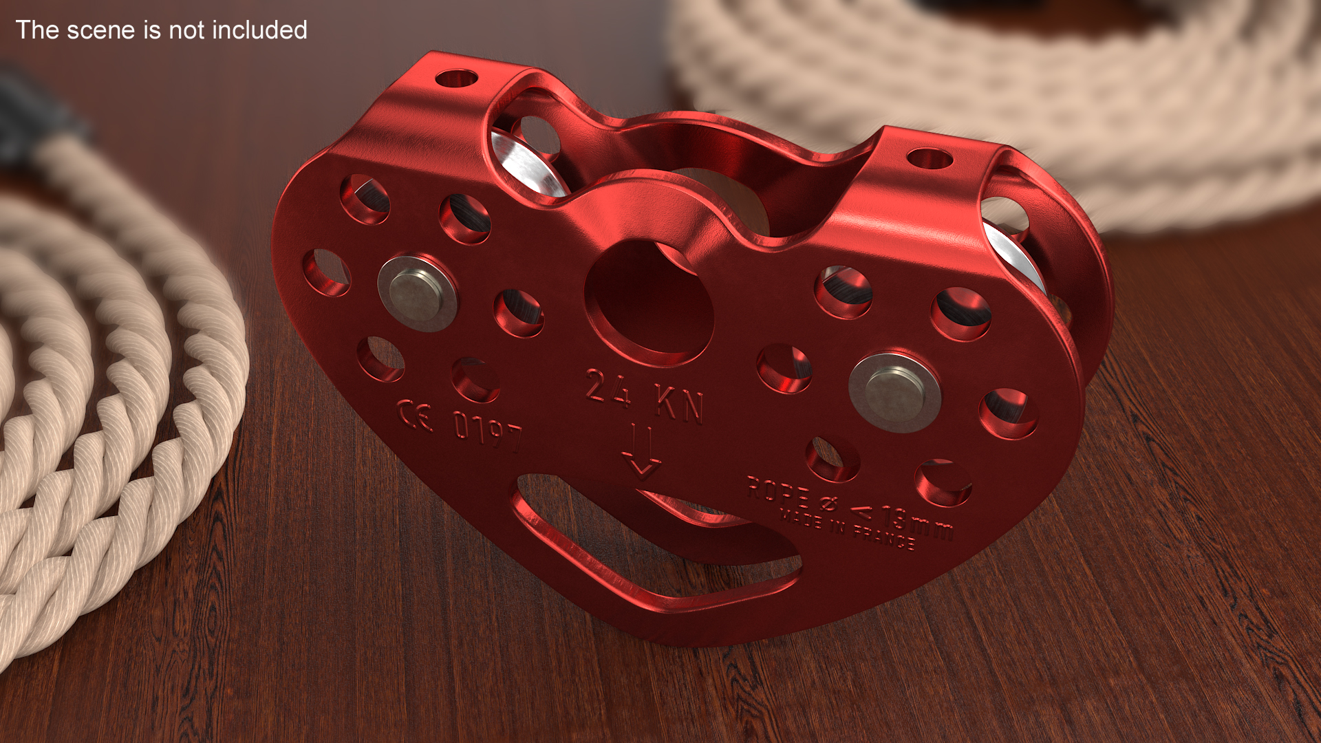 3D Zip Line Tandem Pulley Petzl model