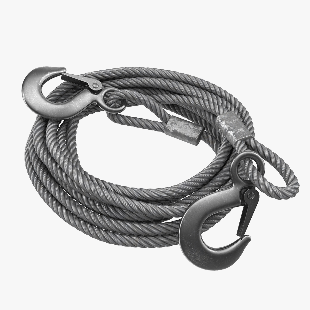 Tow Trailer Strap Cable Metal Hooks, view 3