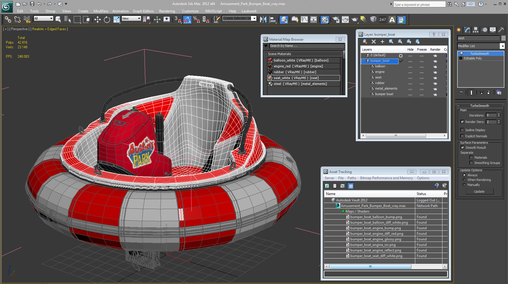 3D Amusement Park Bumper Boat