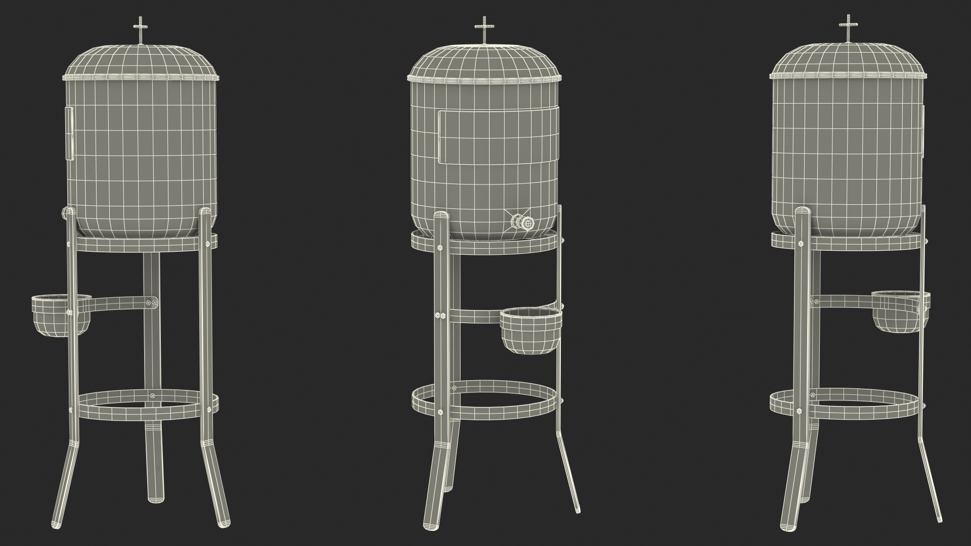3D Holy Water Tank with Stand