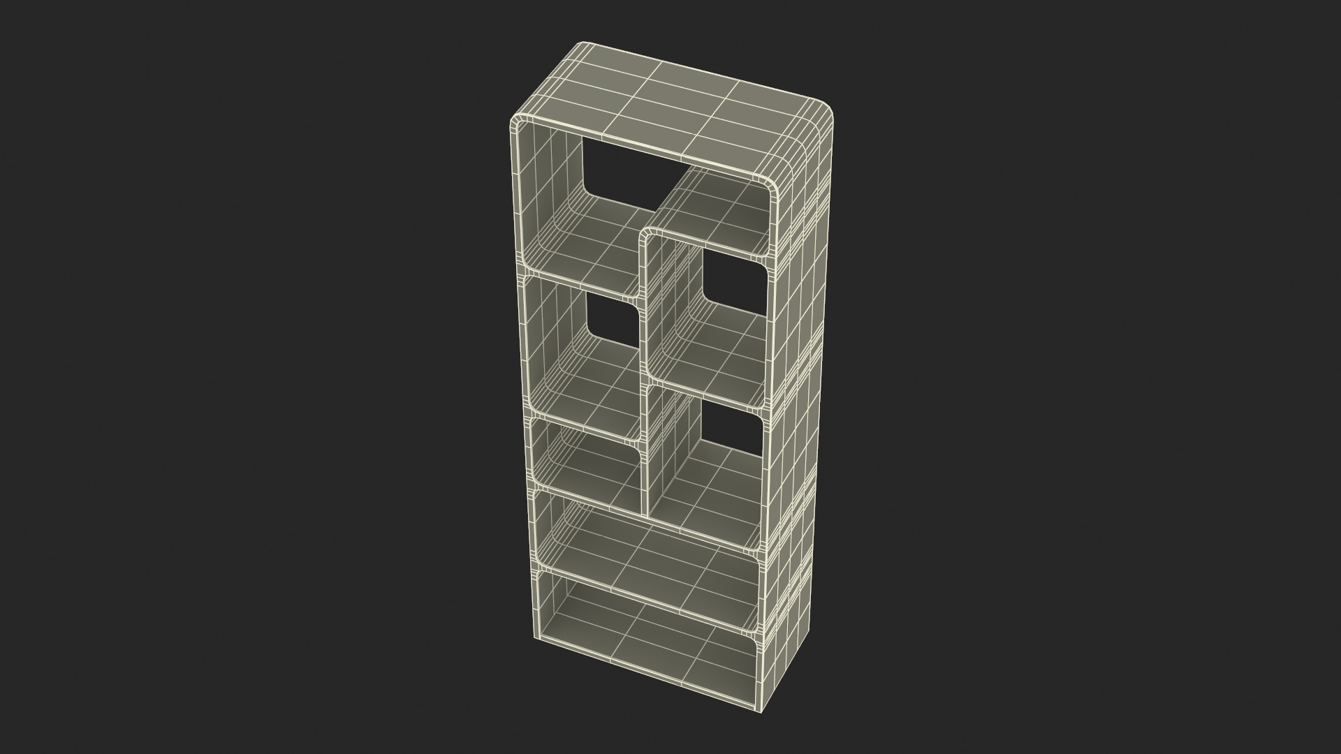 3D Designer Bookshelf Furniture model