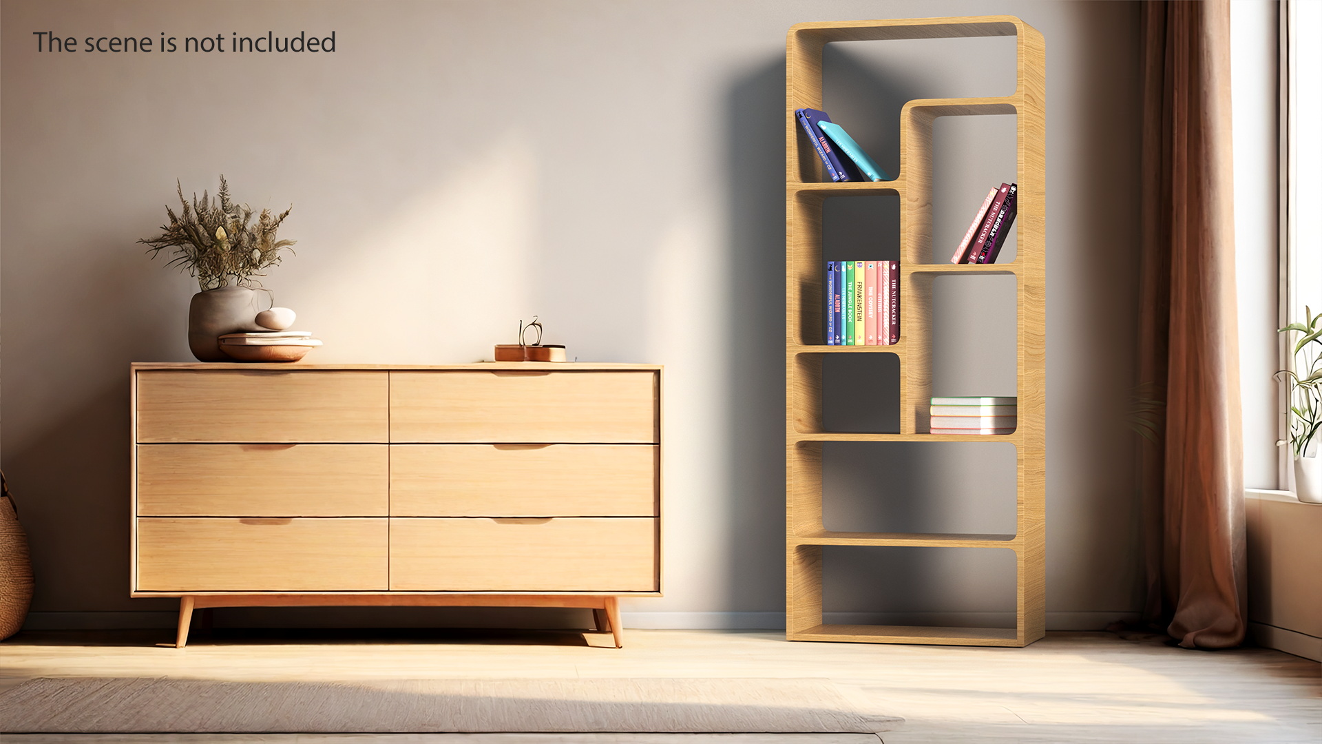 3D Designer Bookshelf Furniture model
