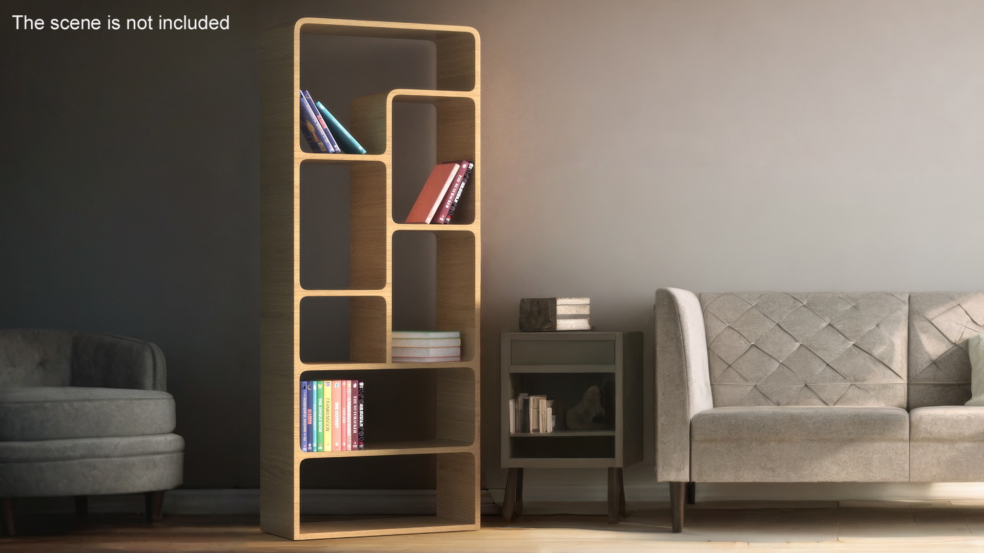 3D Designer Bookshelf Furniture model
