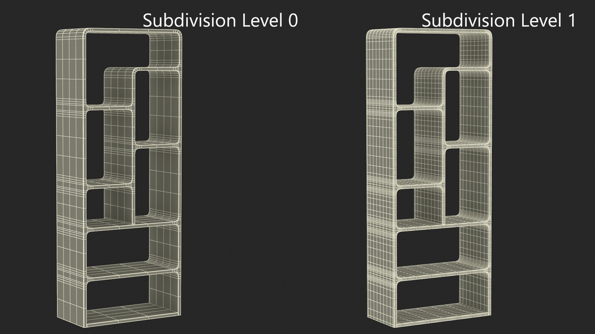 3D Designer Bookshelf Furniture model