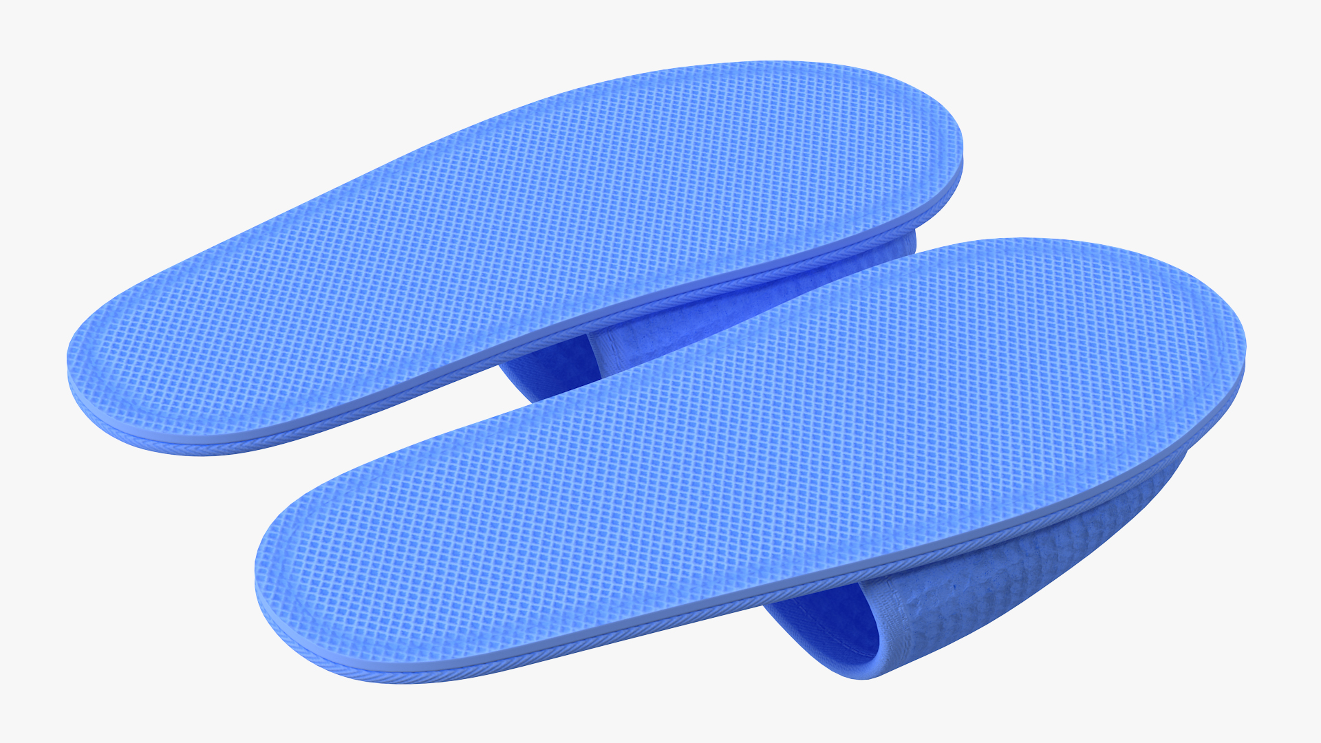 Waffled Hotel Slippers Blue 3D