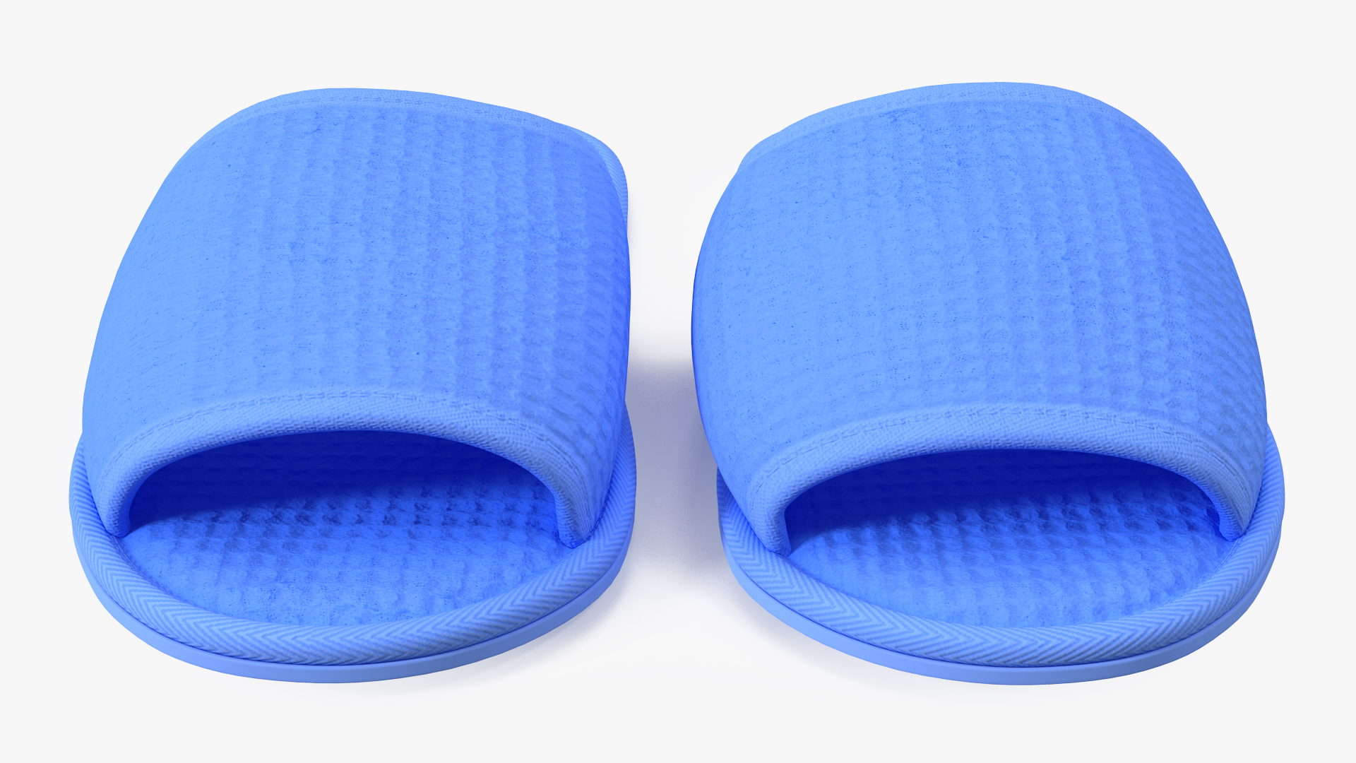 Waffled Hotel Slippers Blue 3D