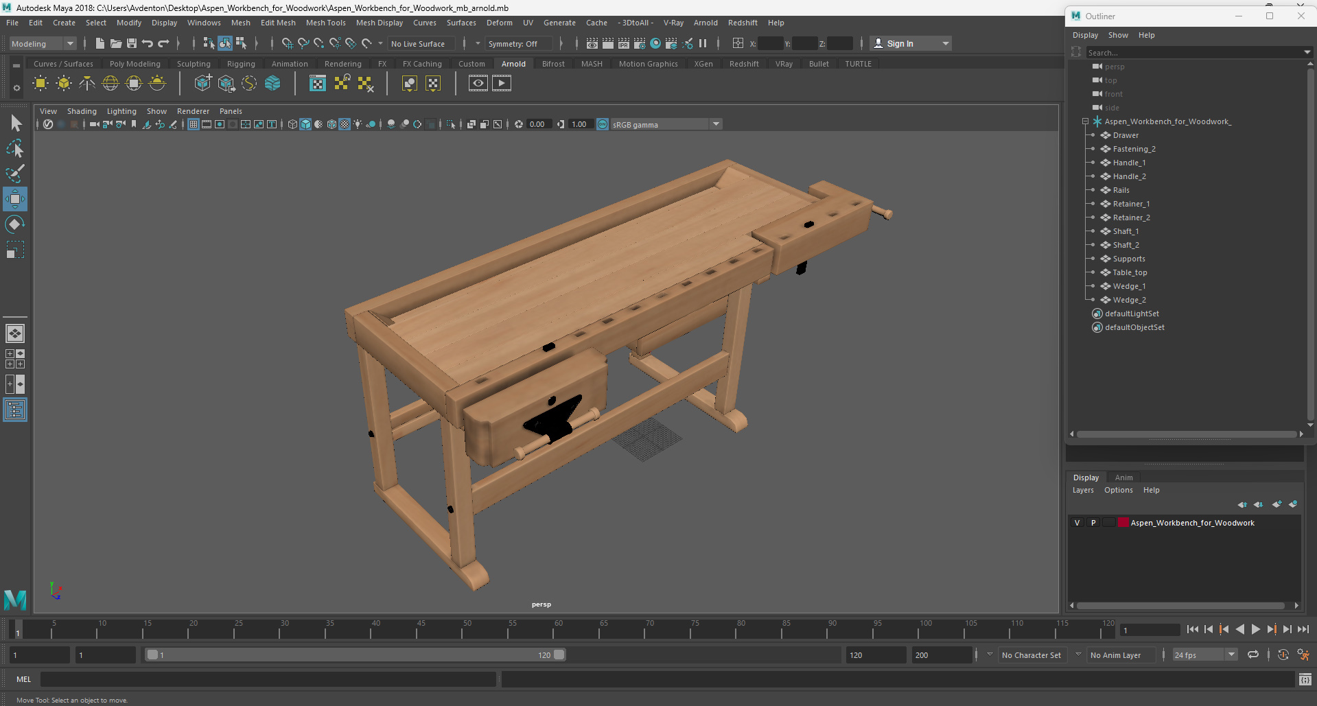 3D Aspen Workbench for Woodwork model