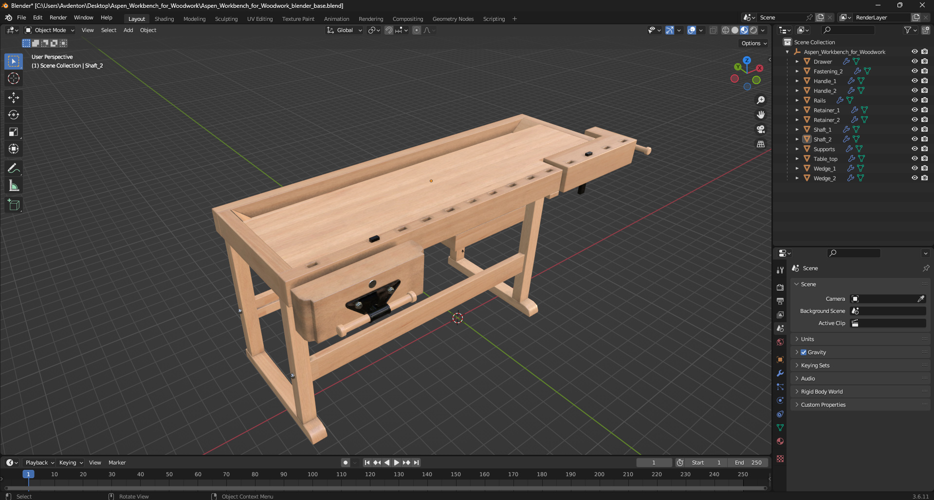 3D Aspen Workbench for Woodwork model