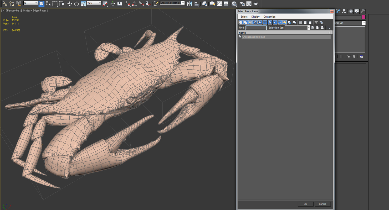 3D model Chesapeake Blue Crab