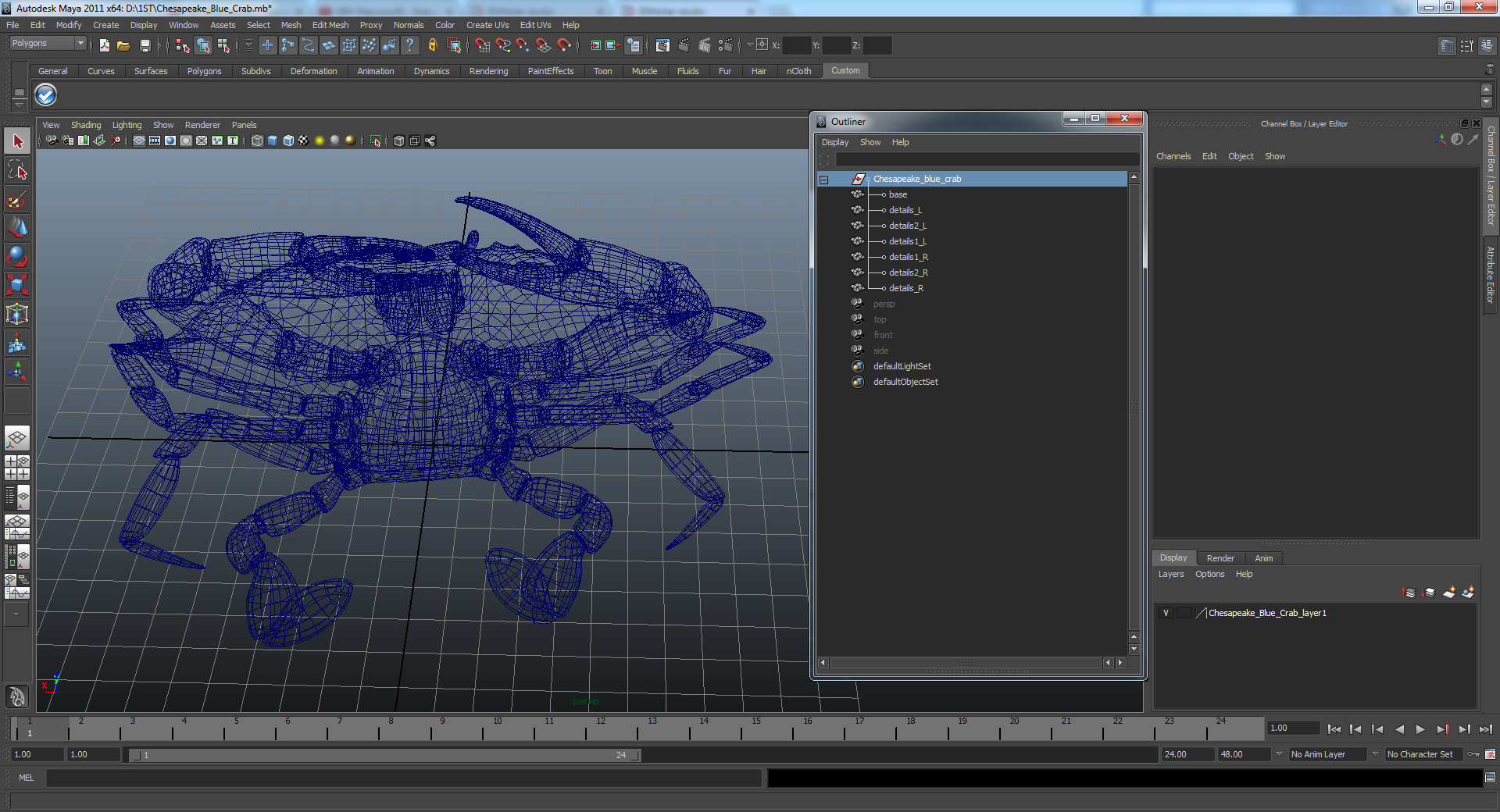 3D model Chesapeake Blue Crab