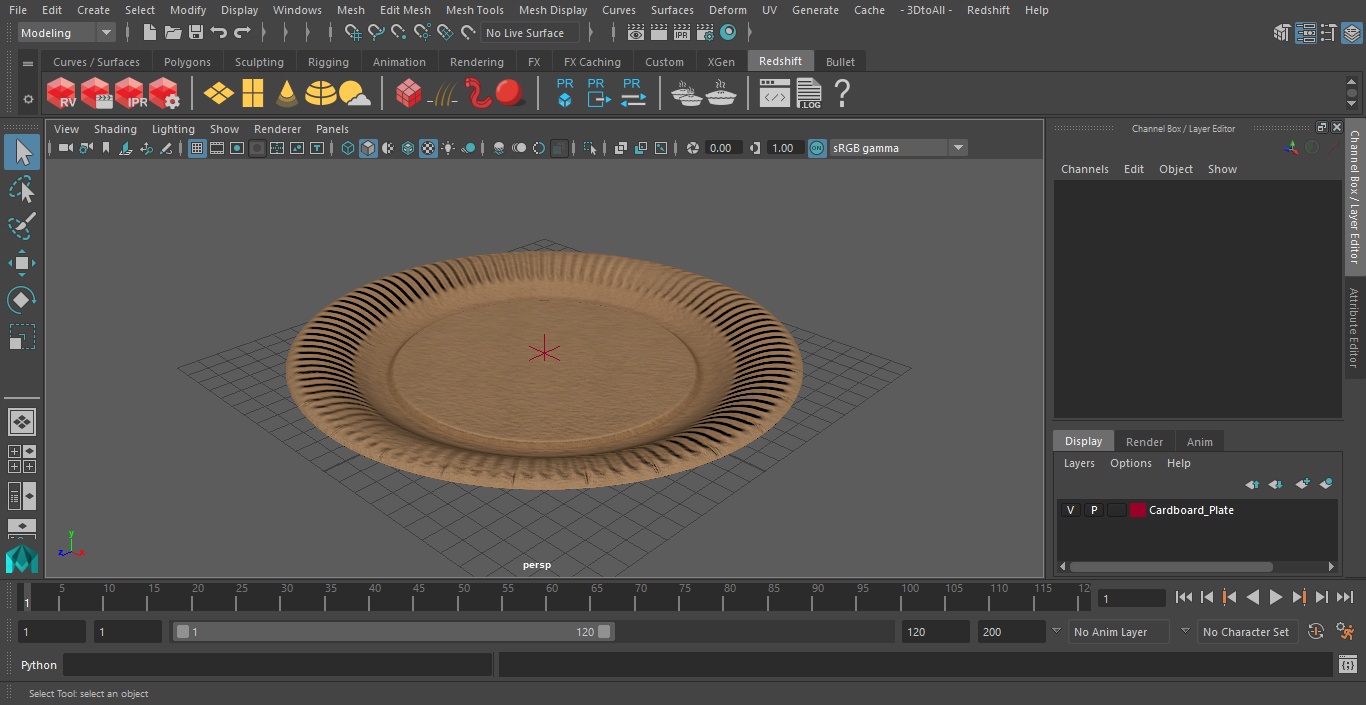 3D model Cardboard Plate