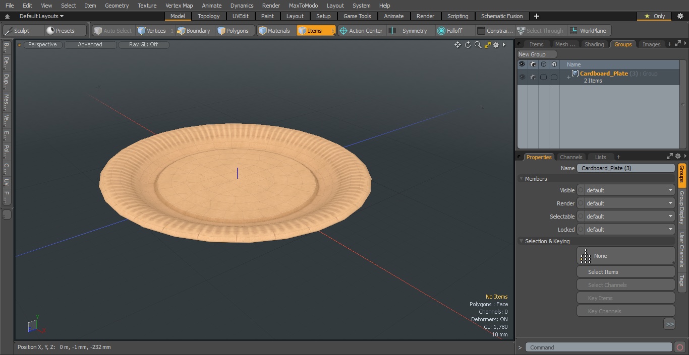 3D model Cardboard Plate