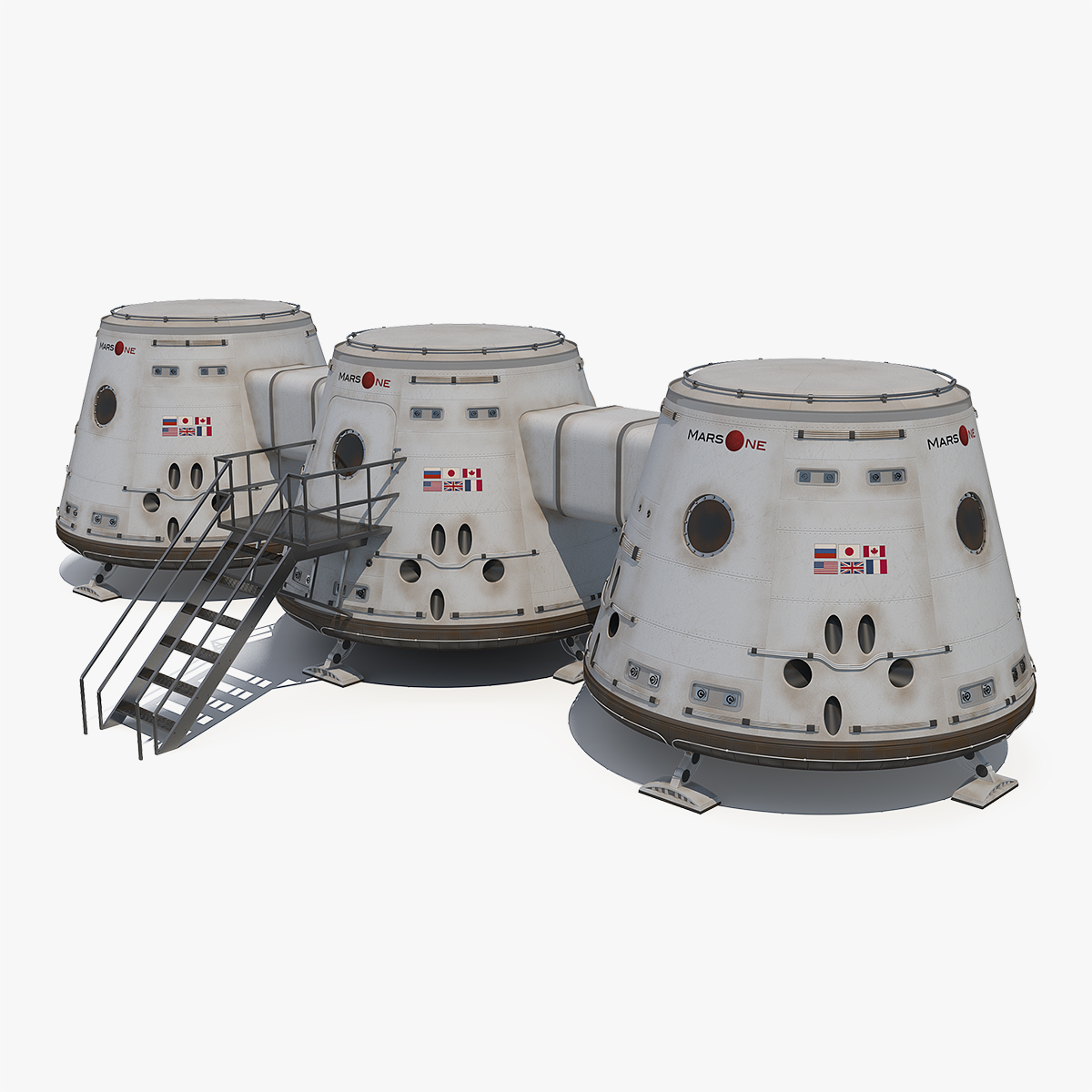 Mars Colony Structure 3D Model
