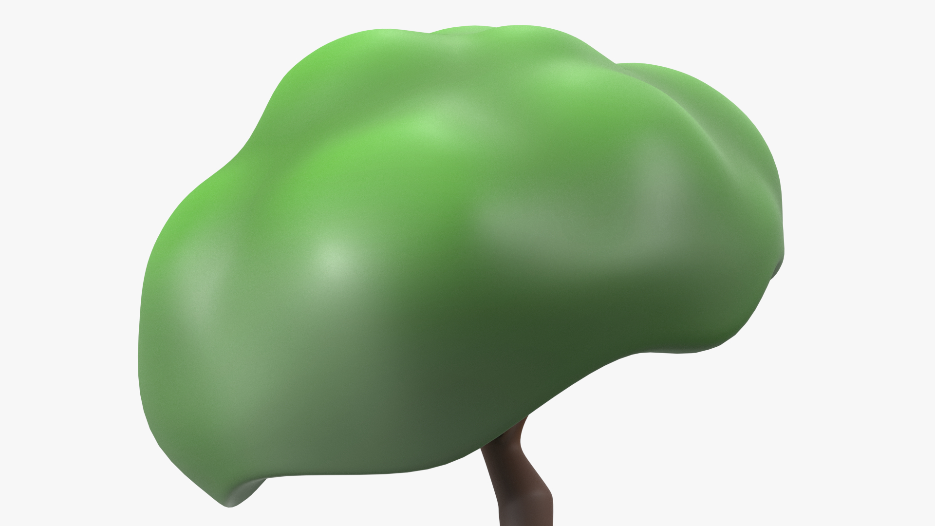Small Cartoon Tree Crooked Simple Coloring 3D