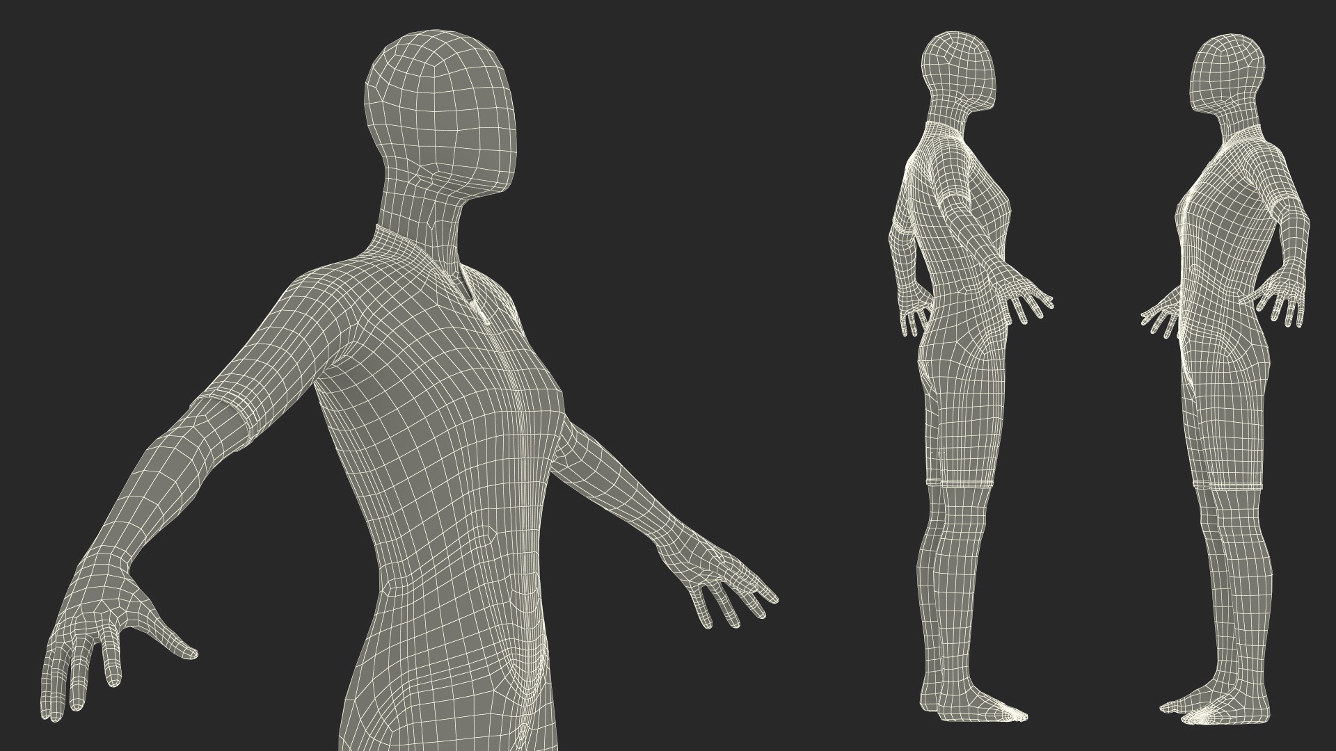 Woman Wetsuit Shorty Version Black 3D model