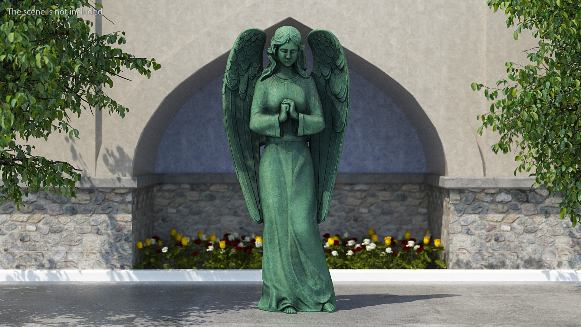 Angel Outdoor Garden Statue 3D