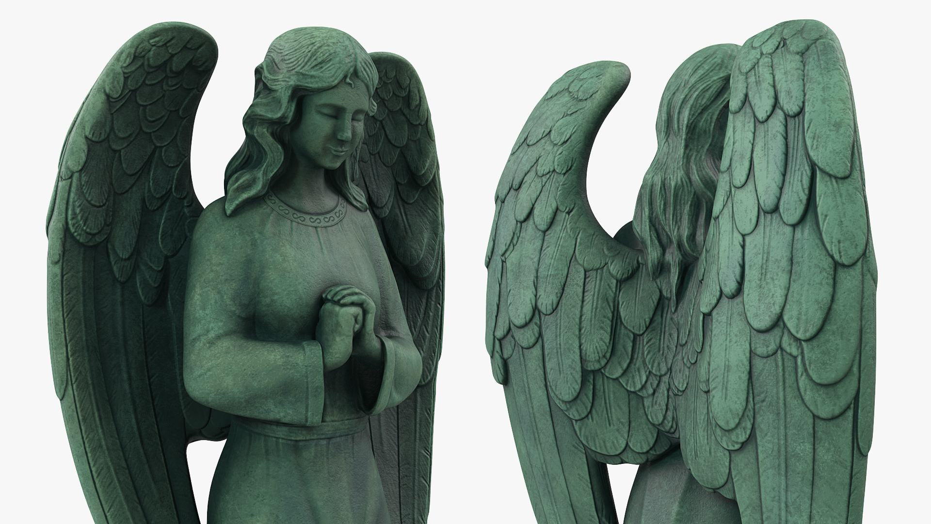 Angel Outdoor Garden Statue 3D