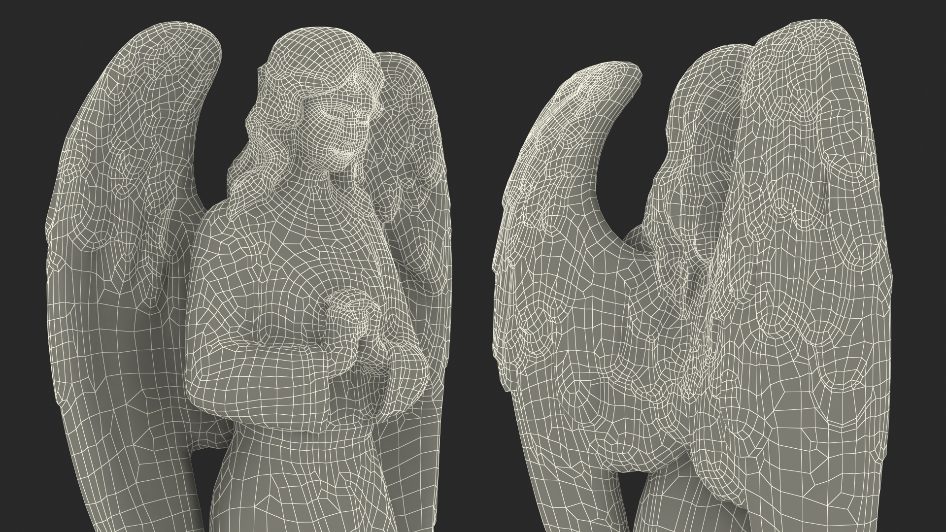 Angel Outdoor Garden Statue 3D