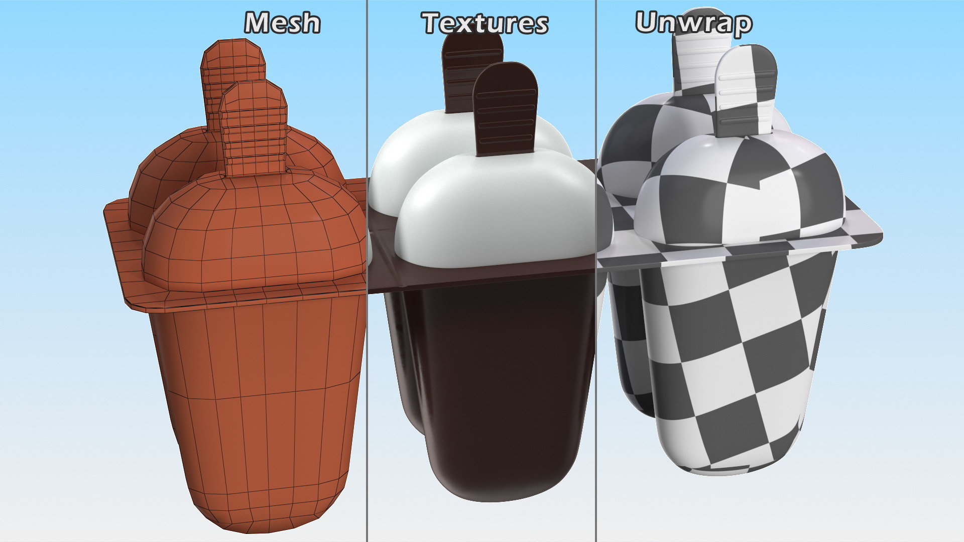 3D Ice Cream Popsicle Freezer Mold