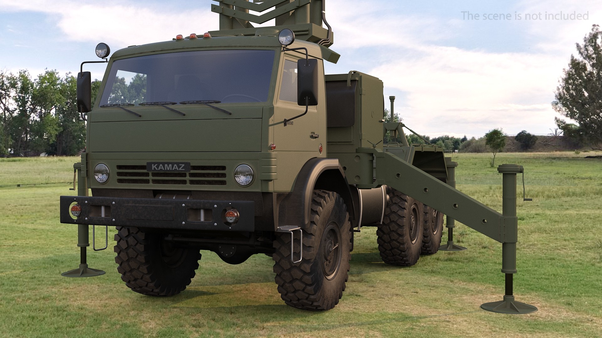 3D model Kasta 2E2 Antenna Truck Rigged