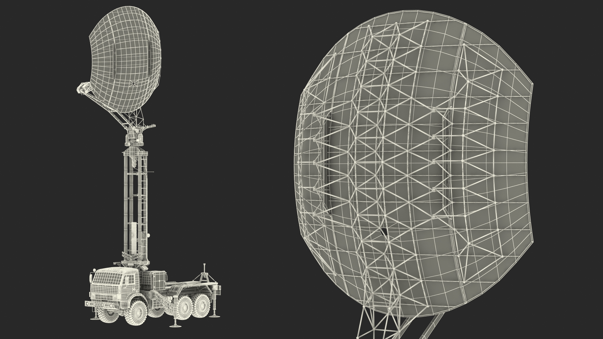 3D model Kasta 2E2 Antenna Truck Rigged
