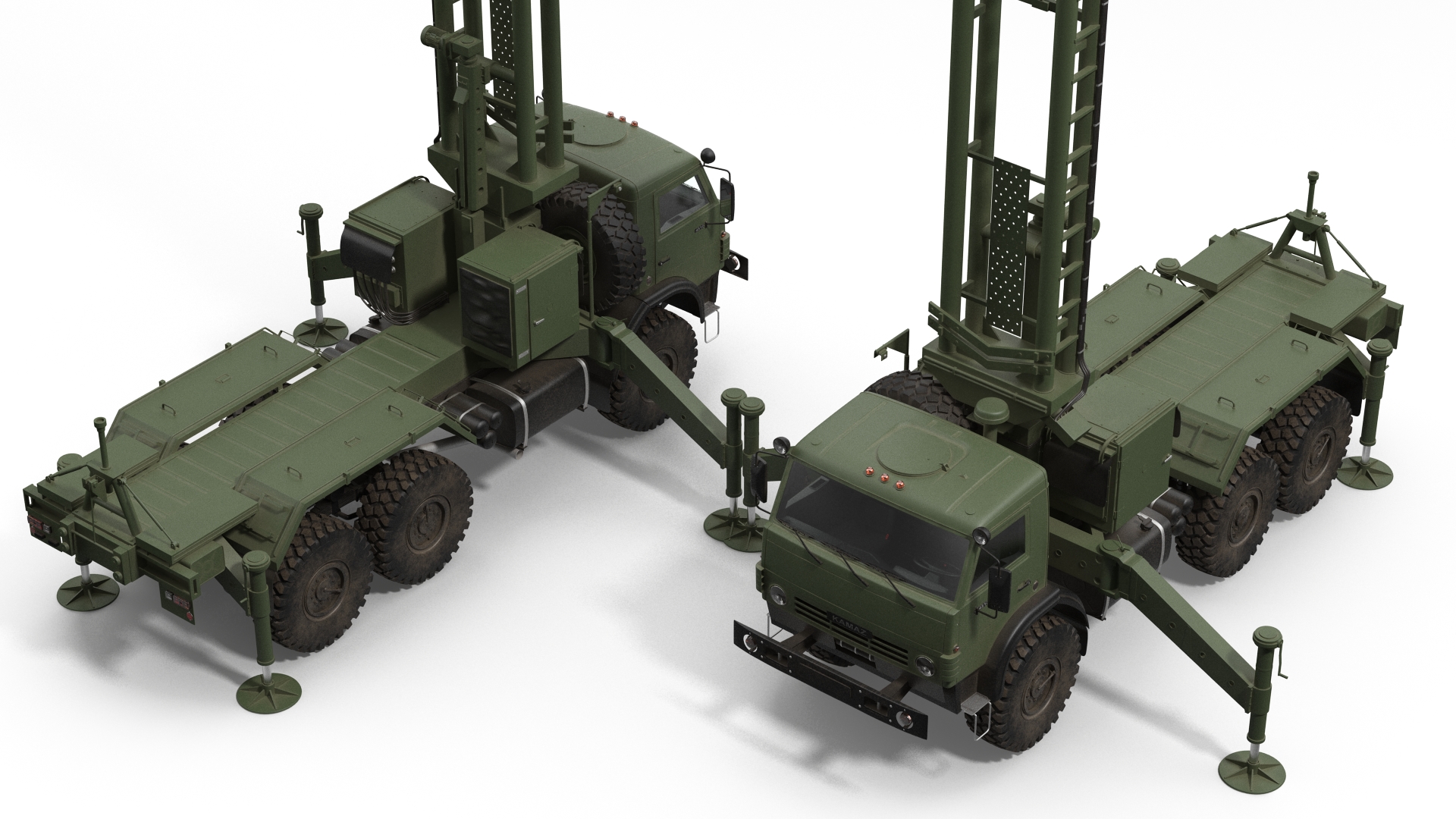 3D model Kasta 2E2 Antenna Truck Rigged