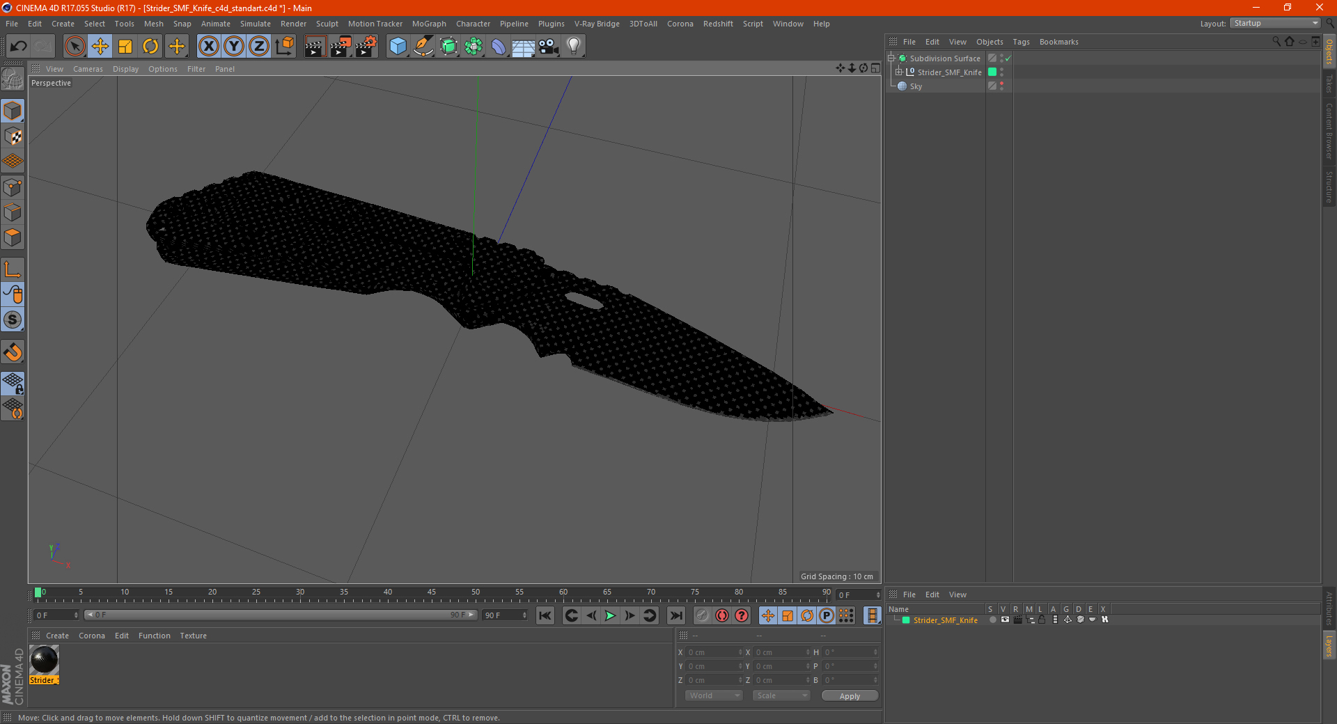 Strider SMF Knife 3D