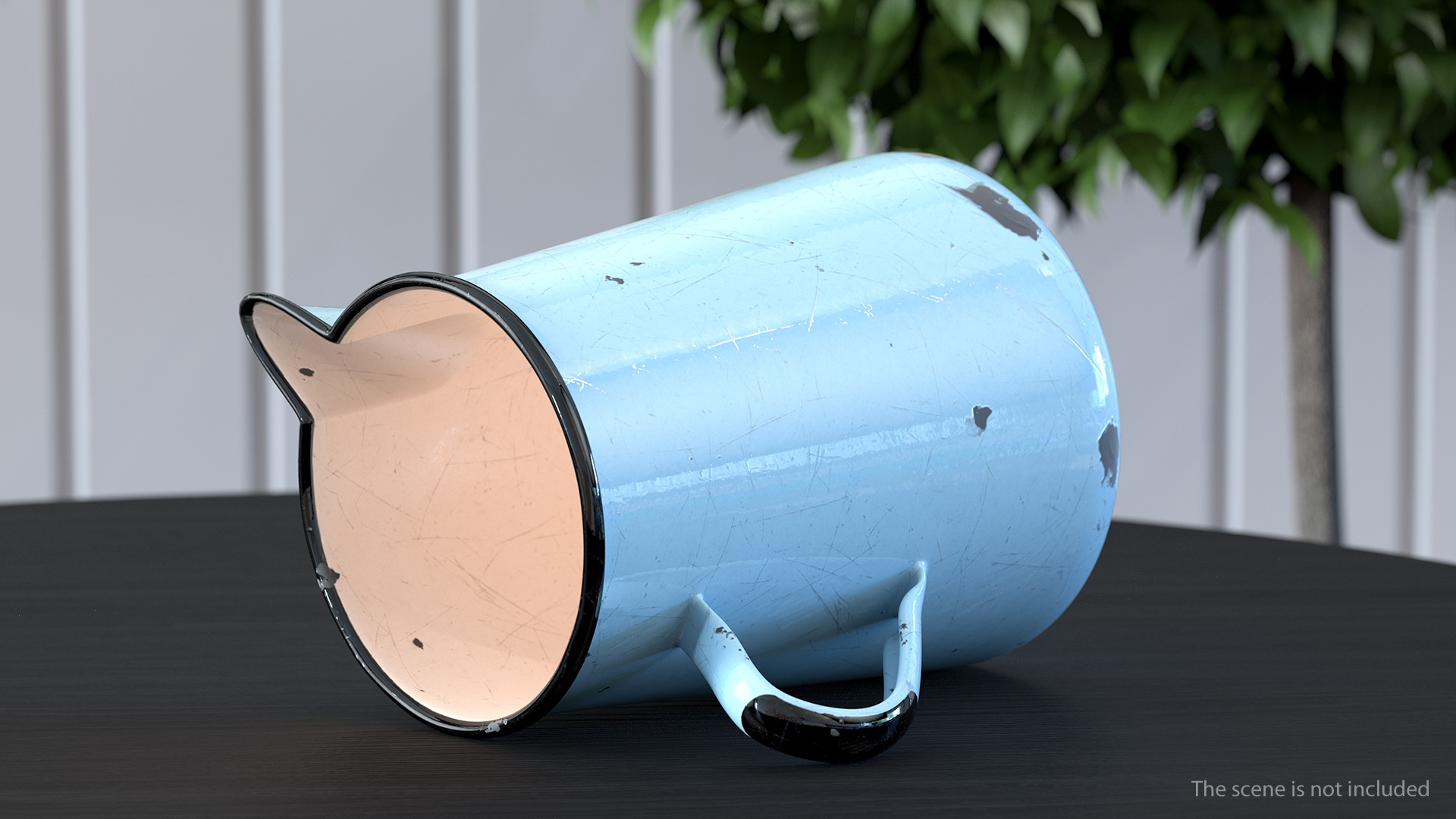 Enamel Jug Old 3D model