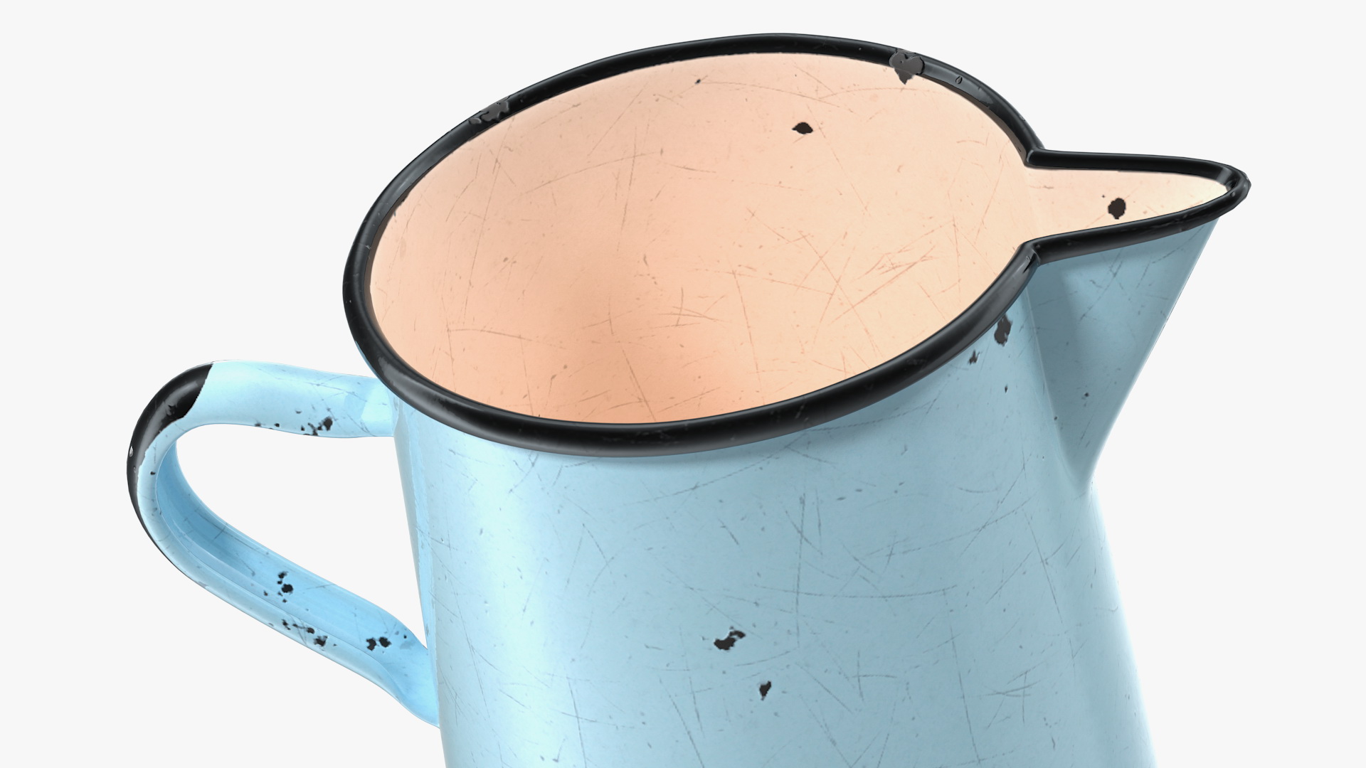 Enamel Jug Old 3D model