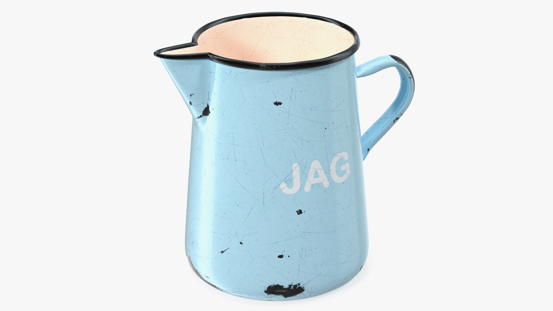 Enamel Jug Old 3D model