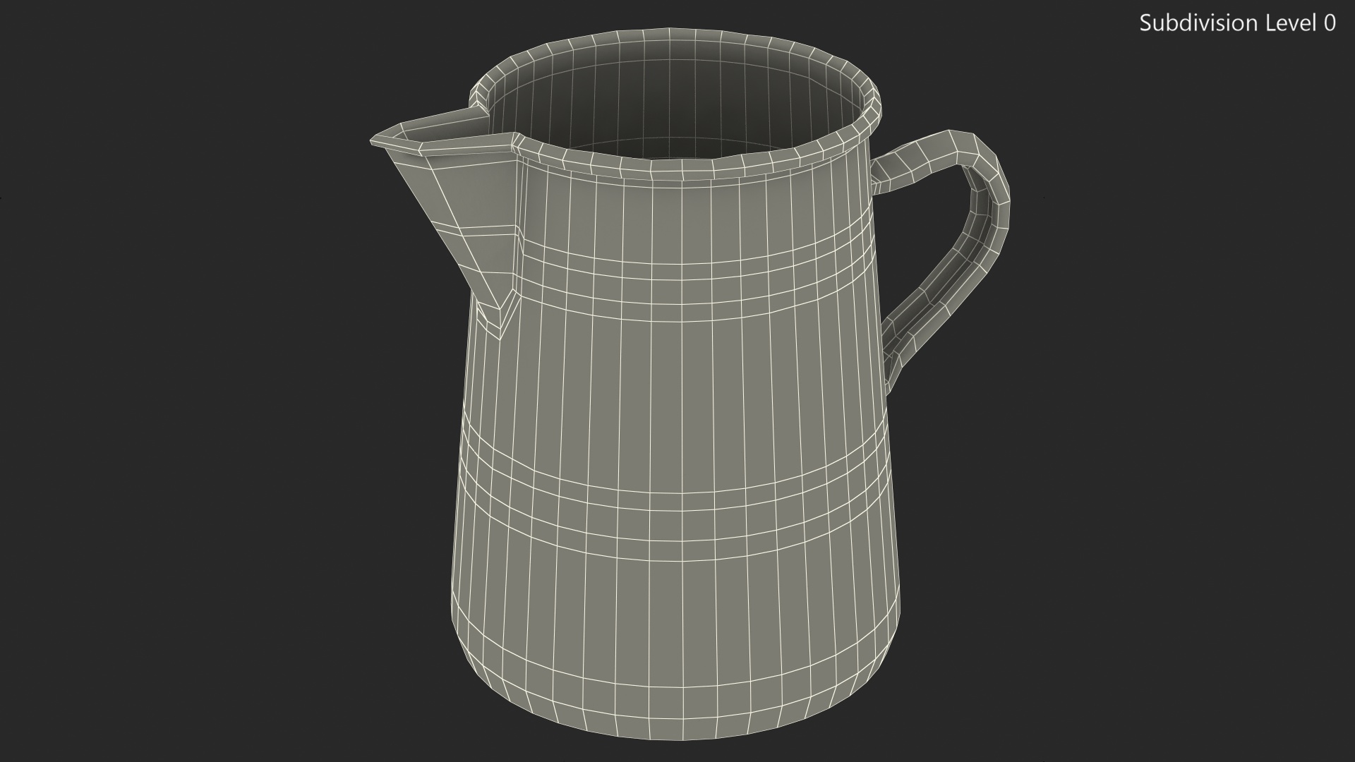 Enamel Jug Old 3D model
