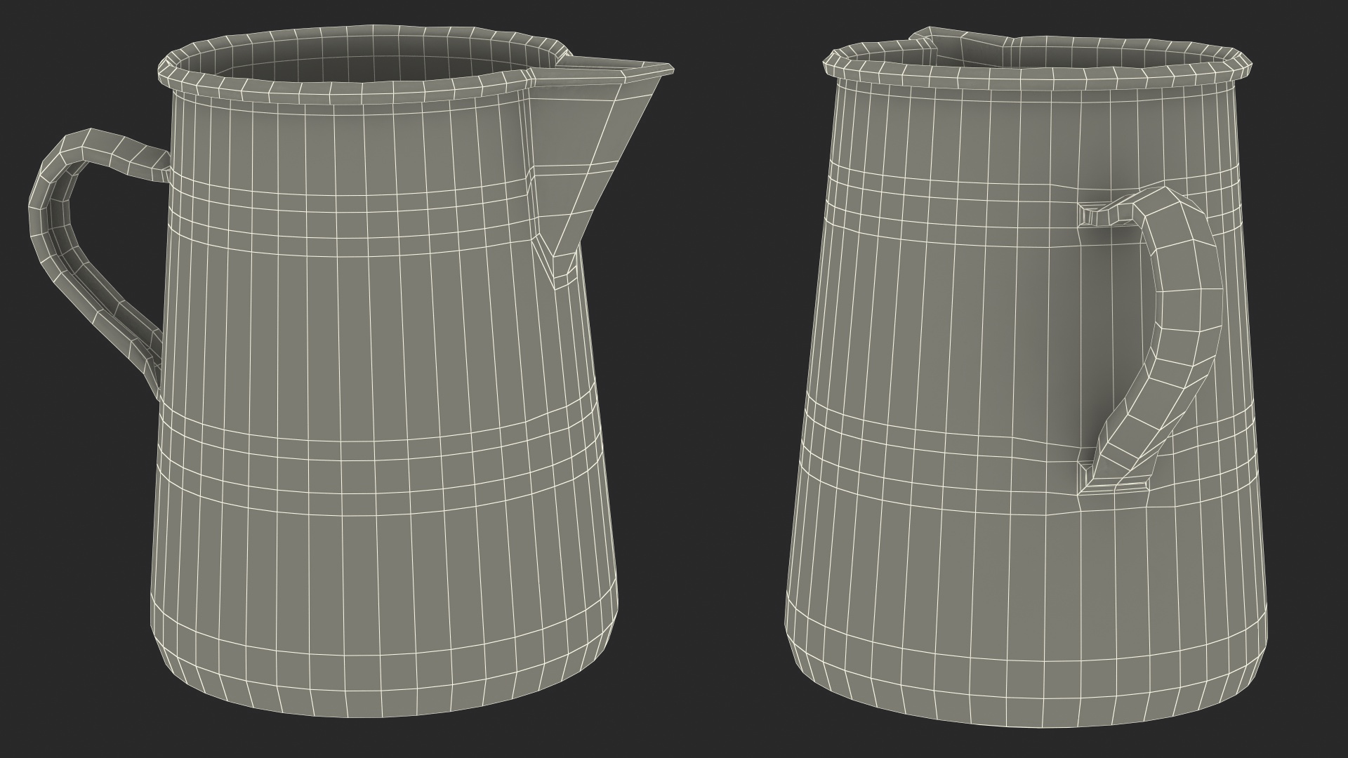 Enamel Jug Old 3D model