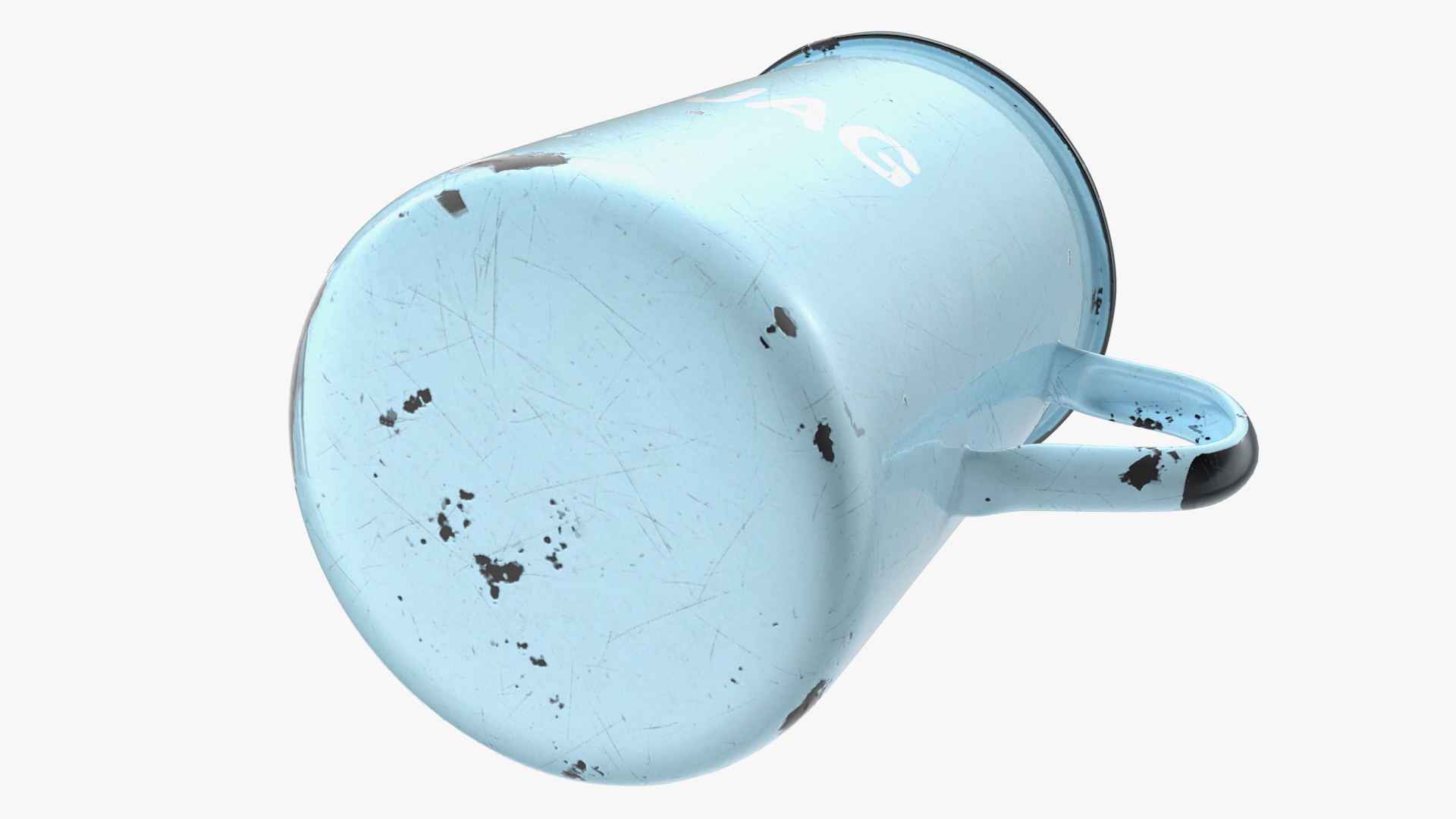 Enamel Jug Old 3D model
