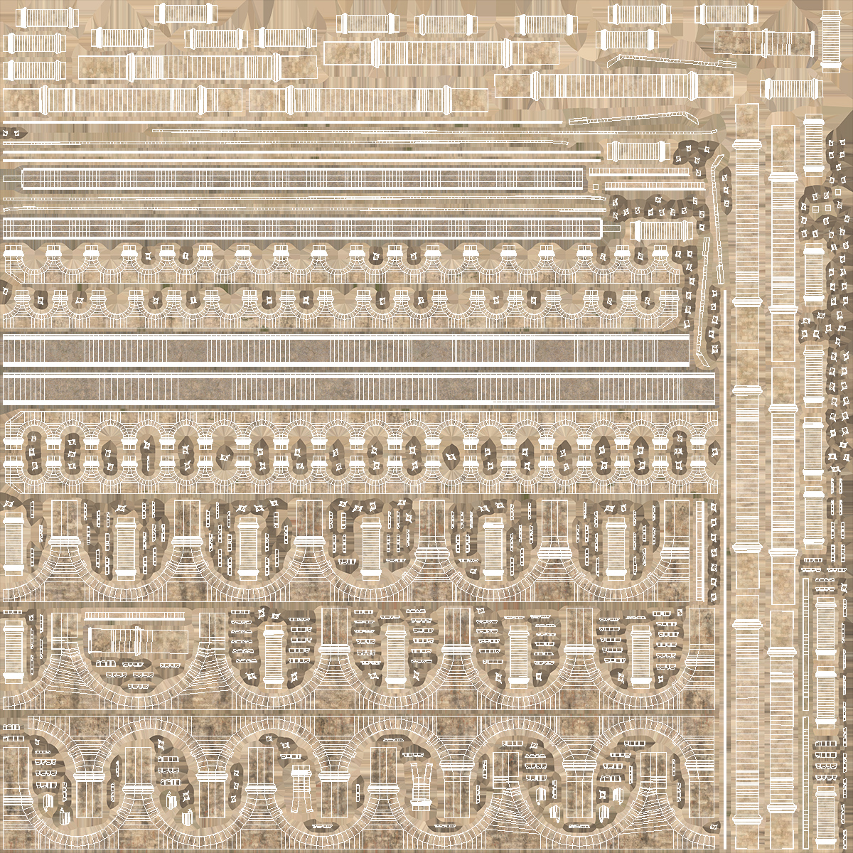 Ancient Roman Aqueduct 3D