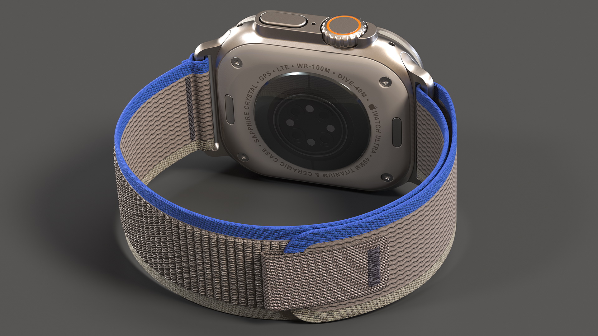 3D Apple Watch Ultra Trail Loop Blue-Gray model