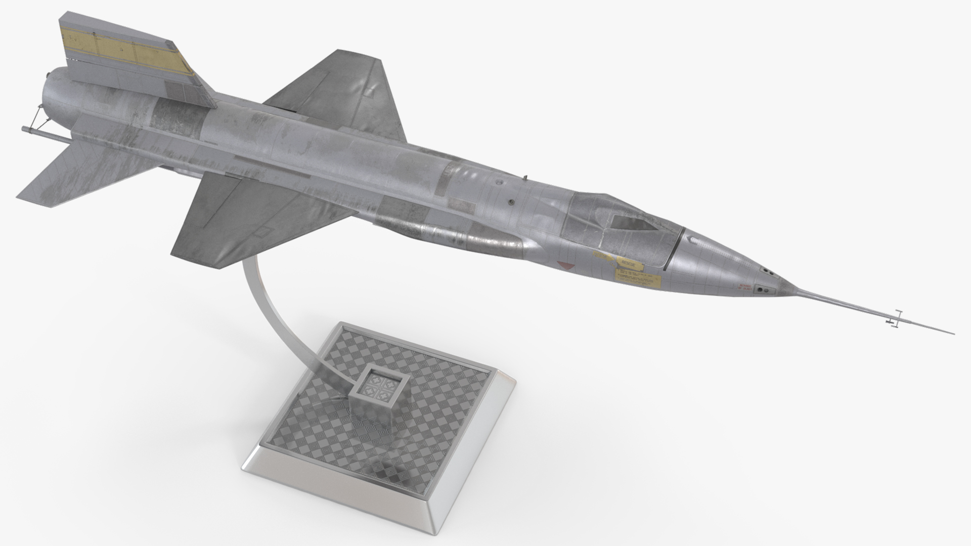 Rocket Plane Miniature Model with Base Stand - view 3