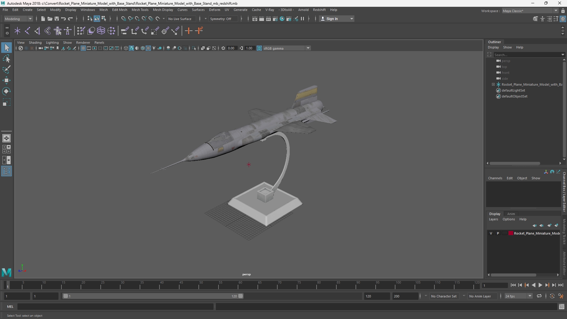 Rocket Plane Miniature Model with Base Stand - view 11