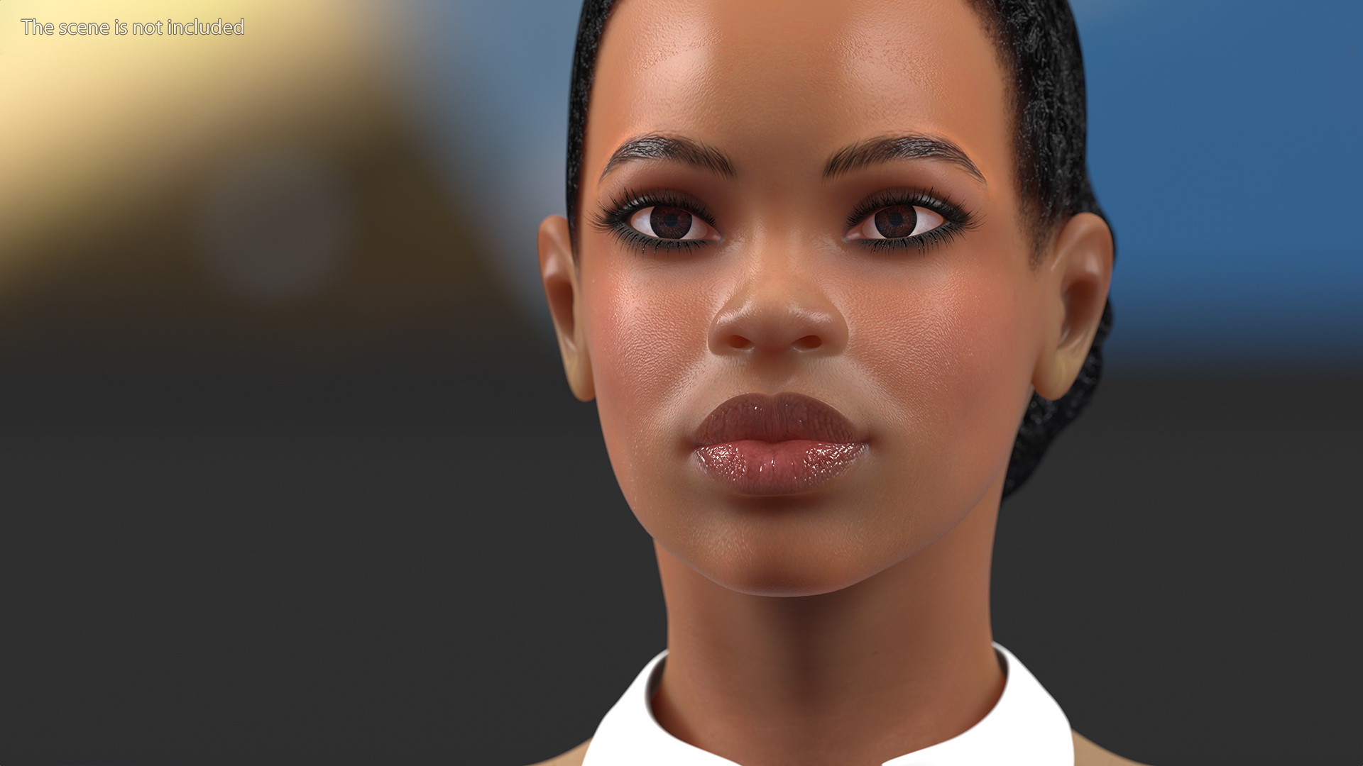 Canon Multifunction Copier with Business Style Woman Rigged 3D model