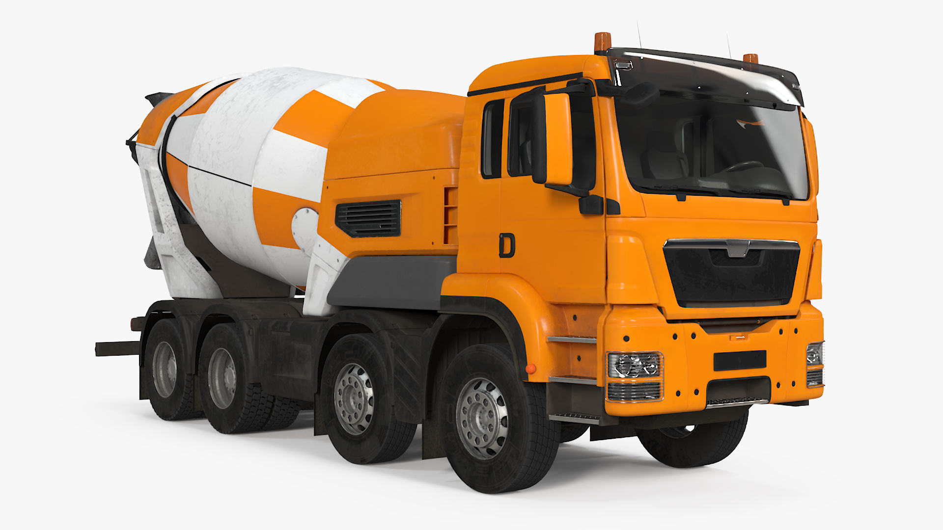 3D Cement Mixer Truck with Portable Concrete Pump