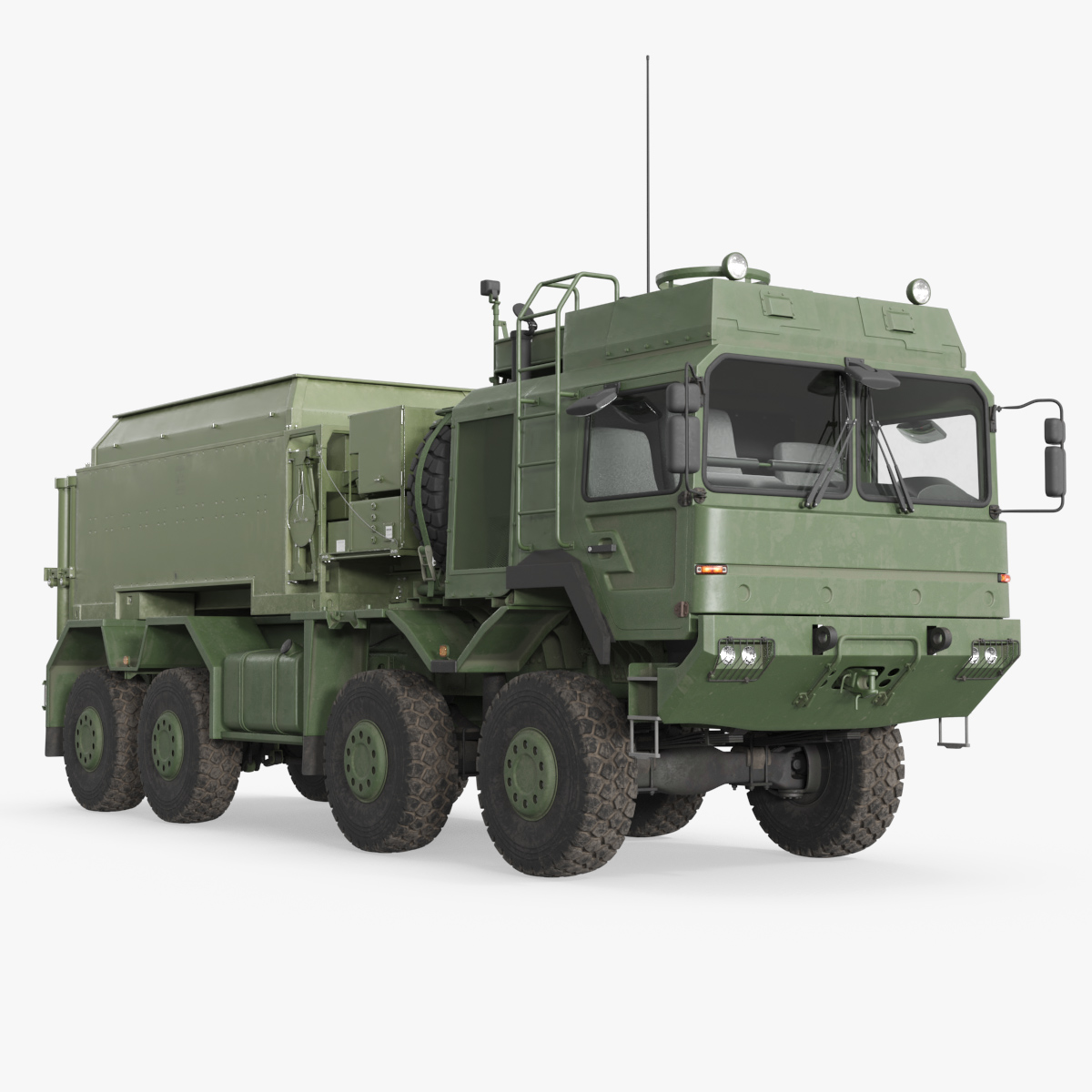 Tactical Surveillance Vehicle with Radar Shelter Green