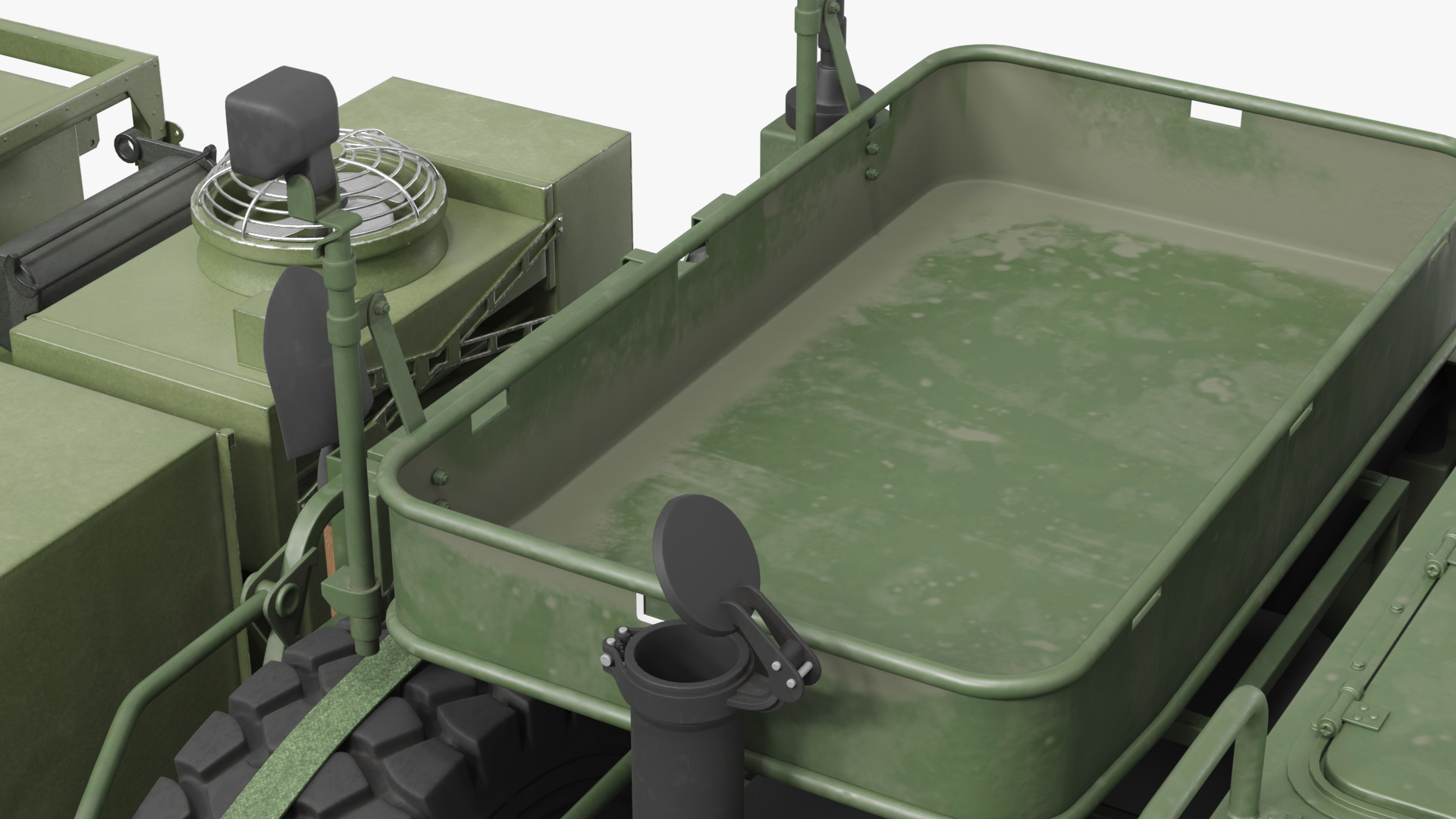 Tactical Surveillance Vehicle with Radar Shelter Green, view 9