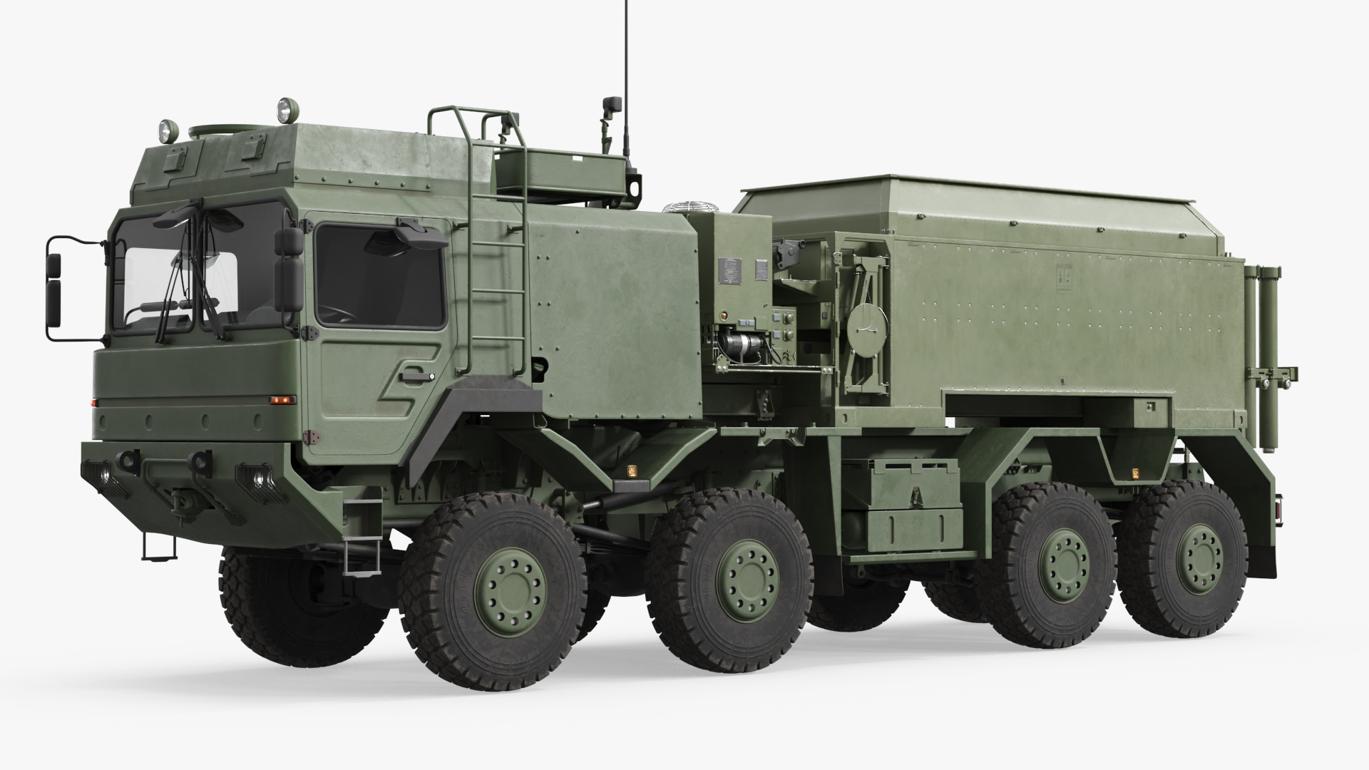 Tactical Surveillance Vehicle with Radar Shelter Green
