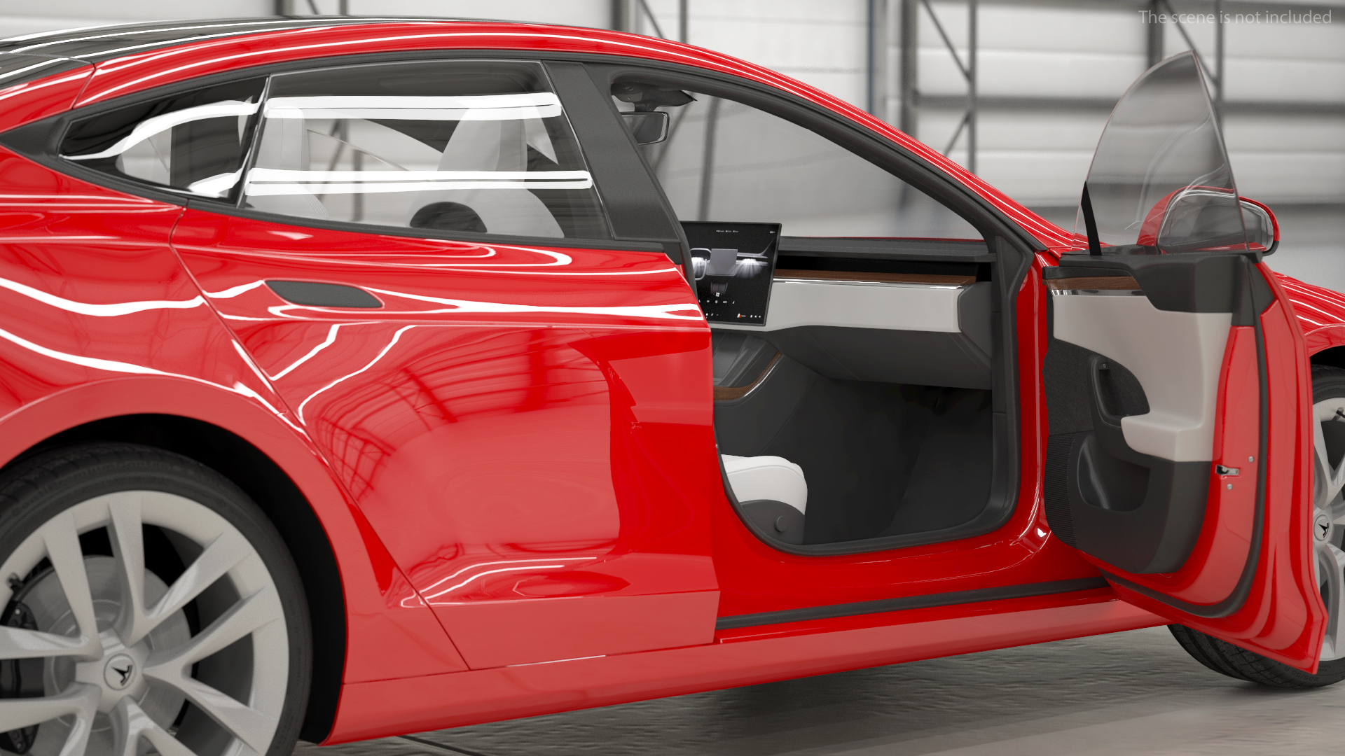 3D Tesla Model S Plaid Rigged