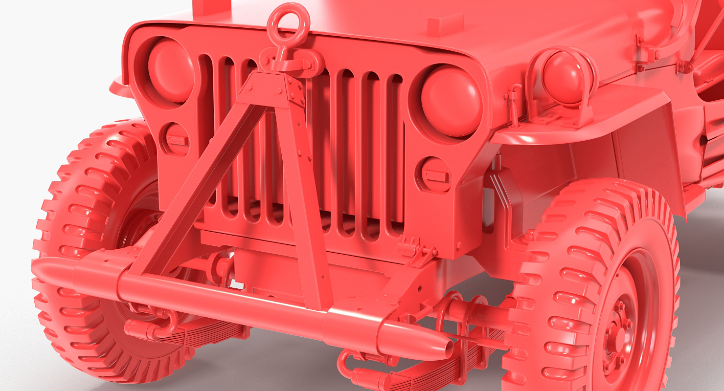 US Army Jeep Willys MB Ambulance Rigged 3D model