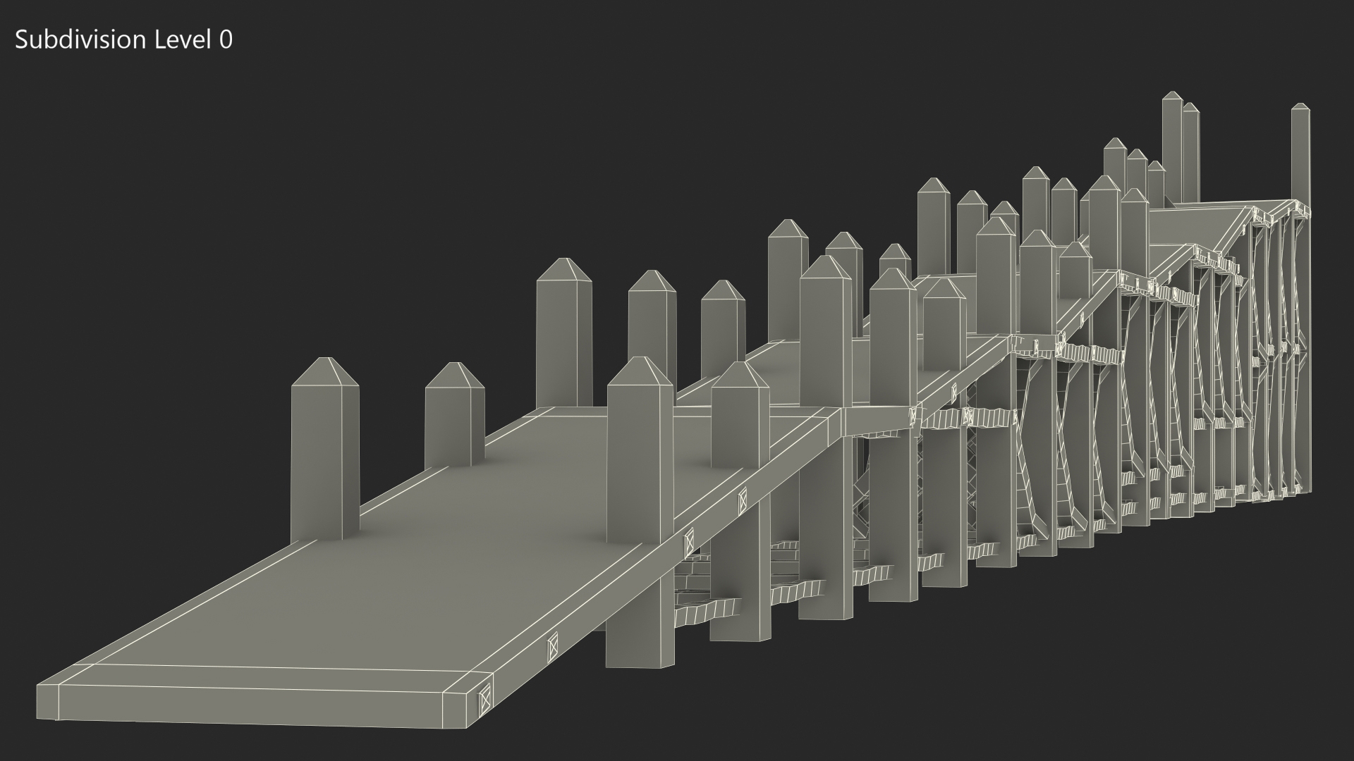 Noah Ark Wooden Ladder 3D