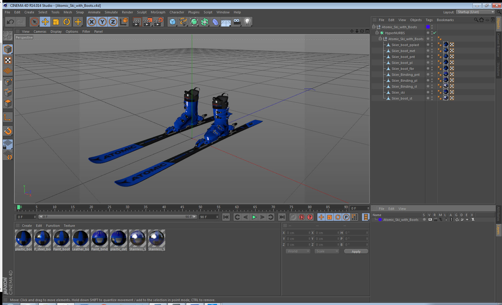 3D Atomic Ski with Boots