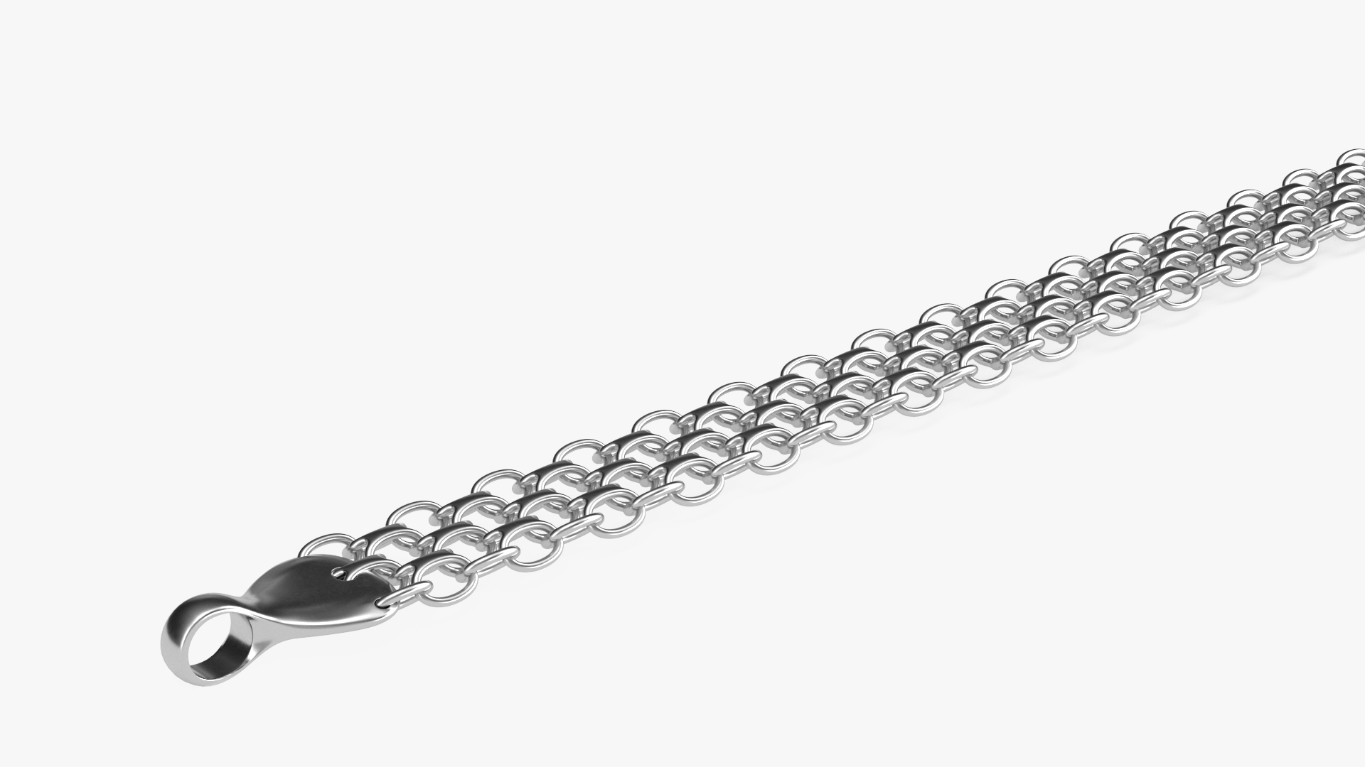 3D model Mesh Jewelry Silver Chain